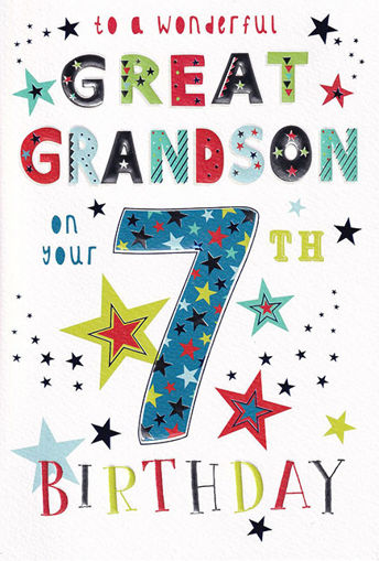 Picture of TO A WONDERFUL GRANDSON ON YOUR 7TH BIRTHDAY CARD